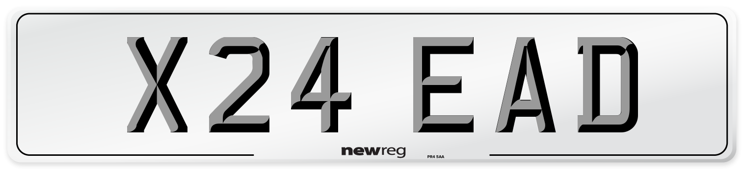 X24 EAD Number Plate from New Reg